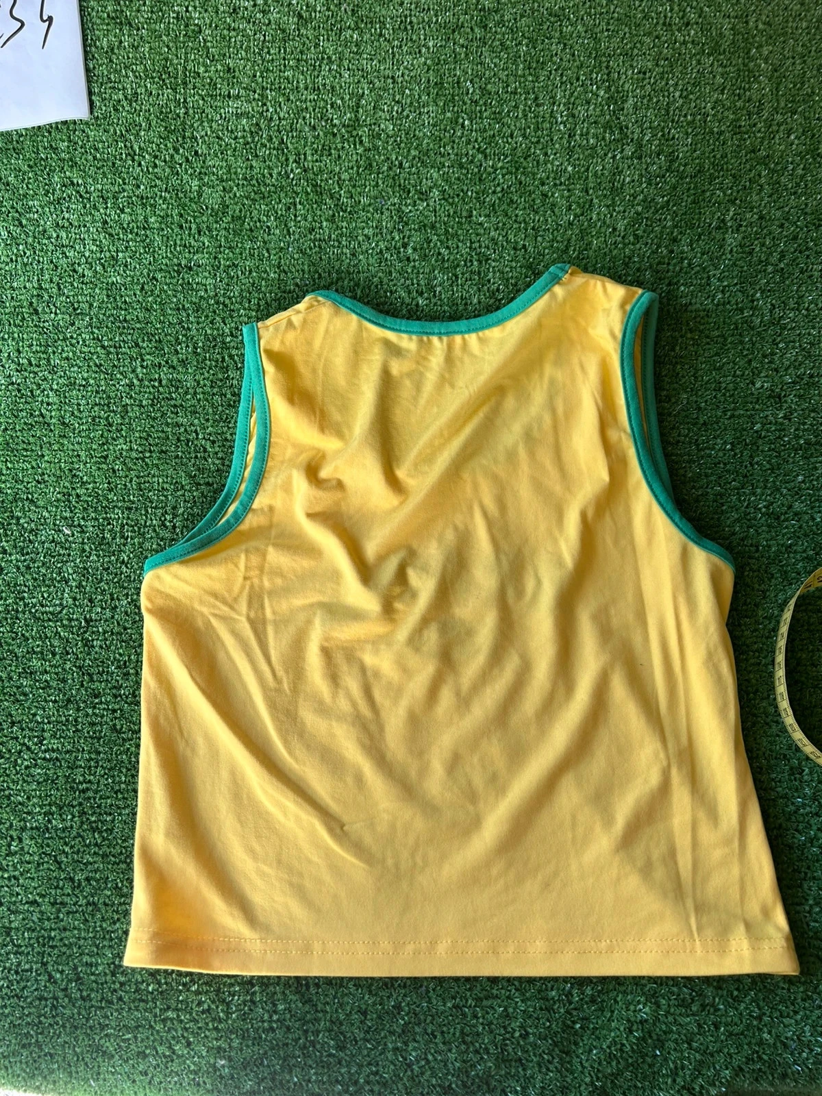 Geel-groen Brazil geborduurd tanktopje – photo 9